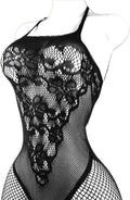 Nine-Tailed Fox Womens Fishnet Bodystocking One Piece Mesh Bodysuit Sexy Tights Full Body See through Jumpsuit