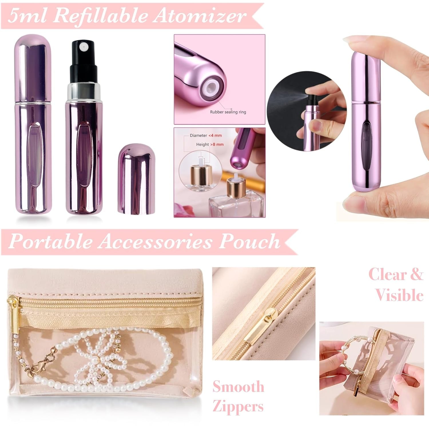 Women'S Wedding Emergency Travel Kit 45 Essential Items for Brides Bridesmaid All-In-One Daily Beauty Style Set with Makeup Brushes (Bianca Luxe)