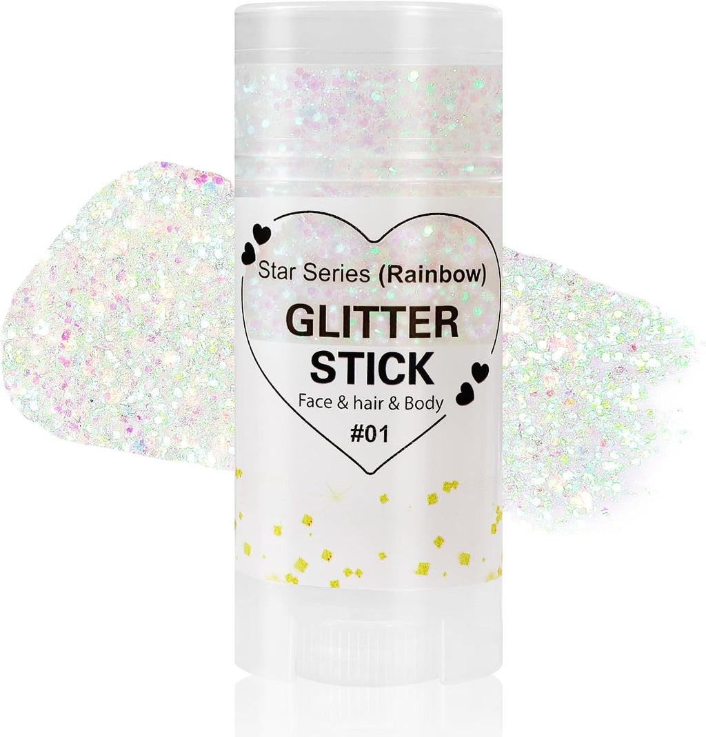 Mysense Patriotic Red White and Blue Body Glitter Stick,4Th of July Accessories,Sparkling Face Hair Glitter for 4Th of July Outfits Women Kids,American Flag Makeup for Independence Day 250 Anniversary