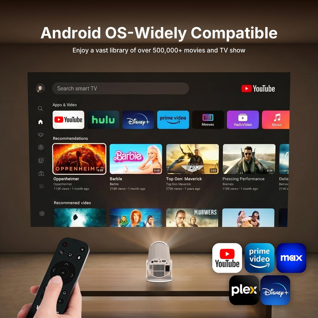 WellSonic Mini Projector with WiFi and Bluetooth, Portable Movie X8