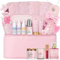 33 Pcs Mother's Day Gift for Mom, Rose Facial Skin Care Set, Bath & Body Pink