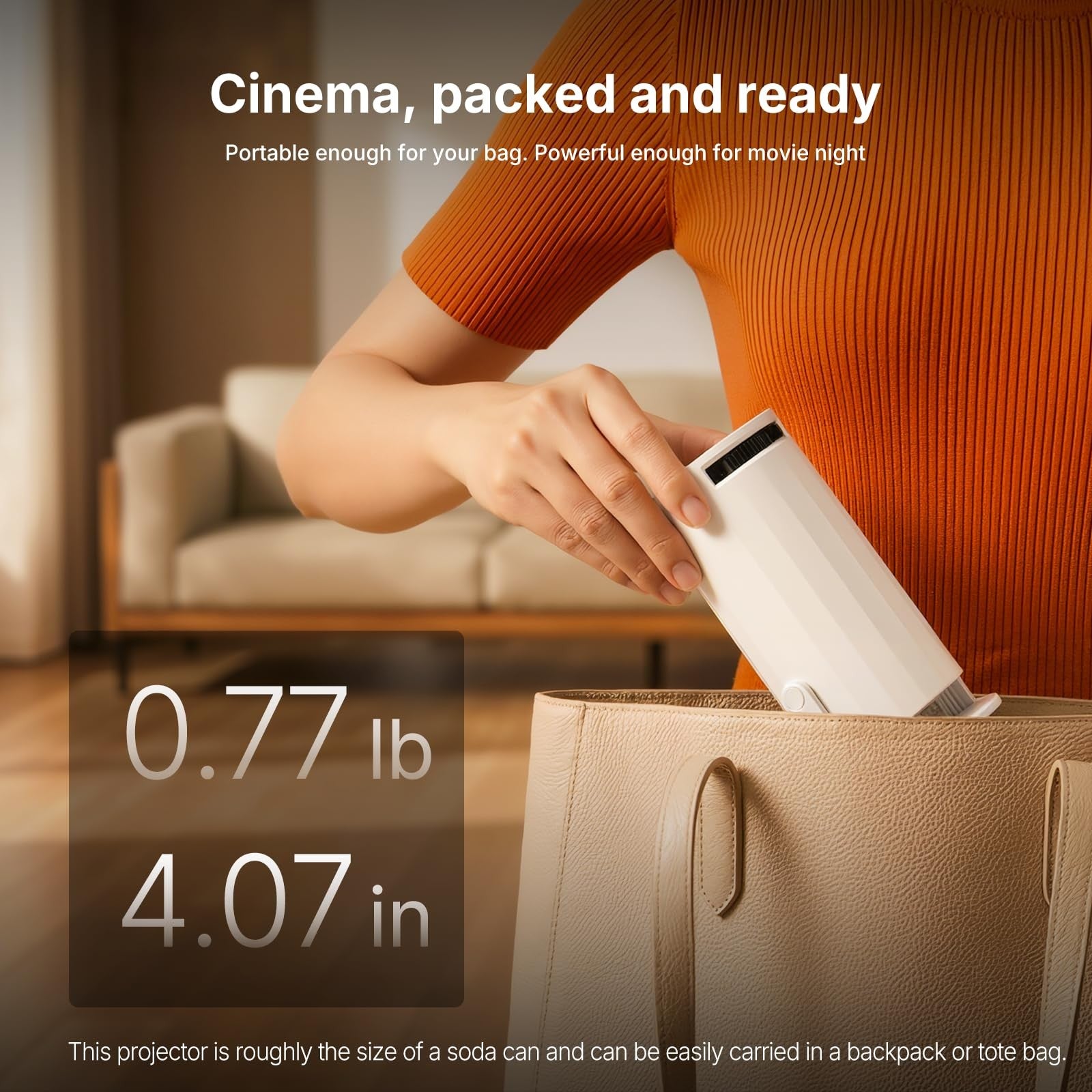 WellSonic Mini Projector with WiFi and Bluetooth, Portable Movie X8
