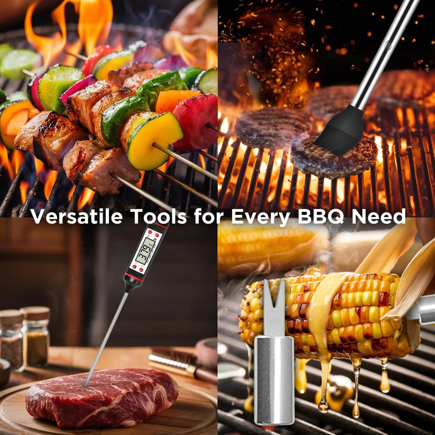 Kaluns 30‑Piece BBQ Grill Tool Set – Heavy Duty Stainless Steel