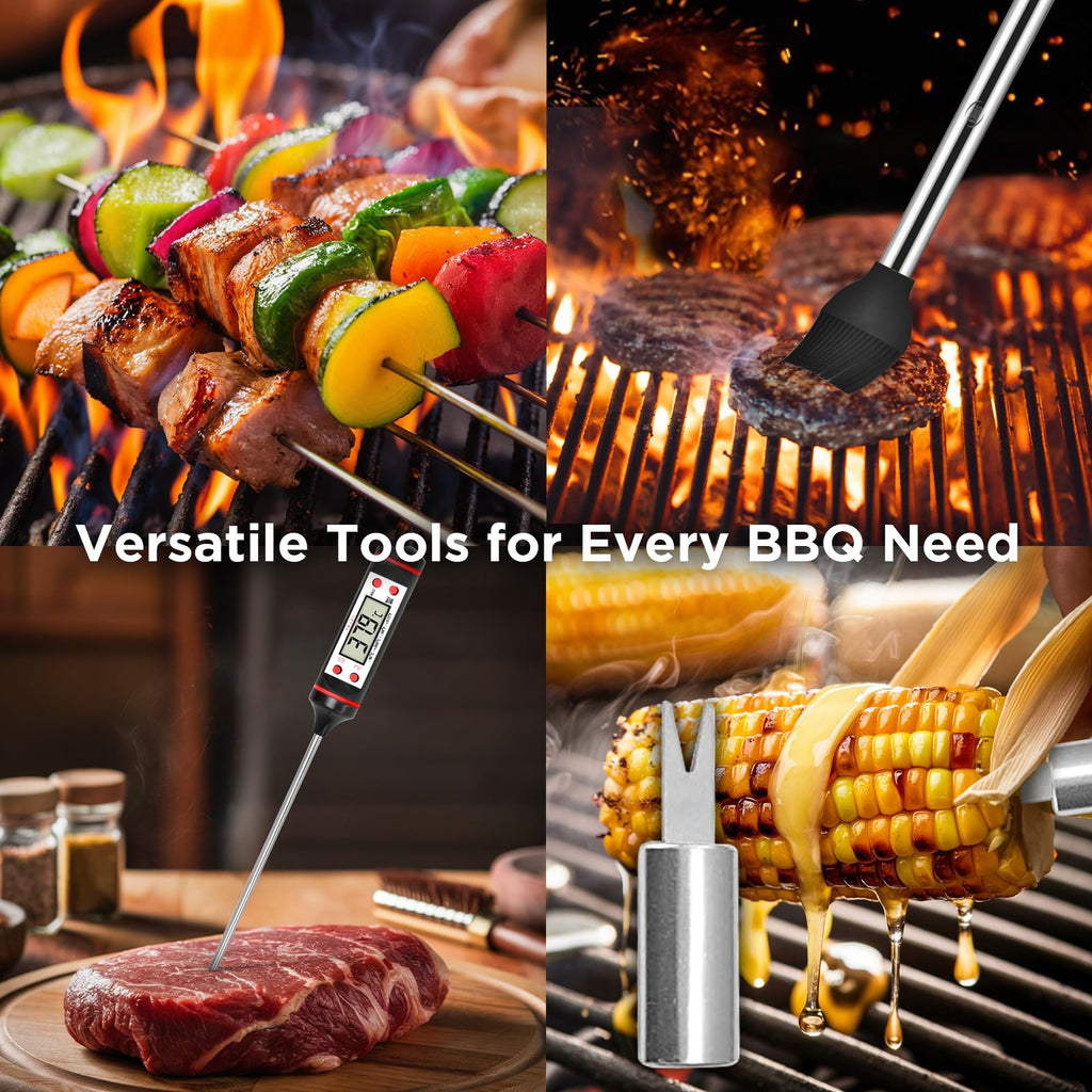 Kaluns 30‑Piece BBQ Grill Tool Set – Heavy Duty Stainless Steel, Gift for Dad /