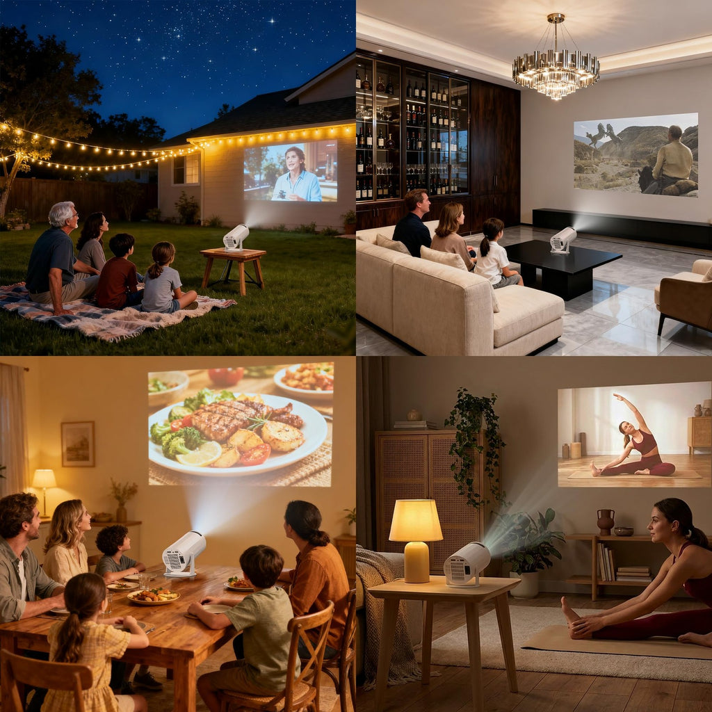 WellSonic Mini Projector with WiFi and Bluetooth, Portable Movie X8