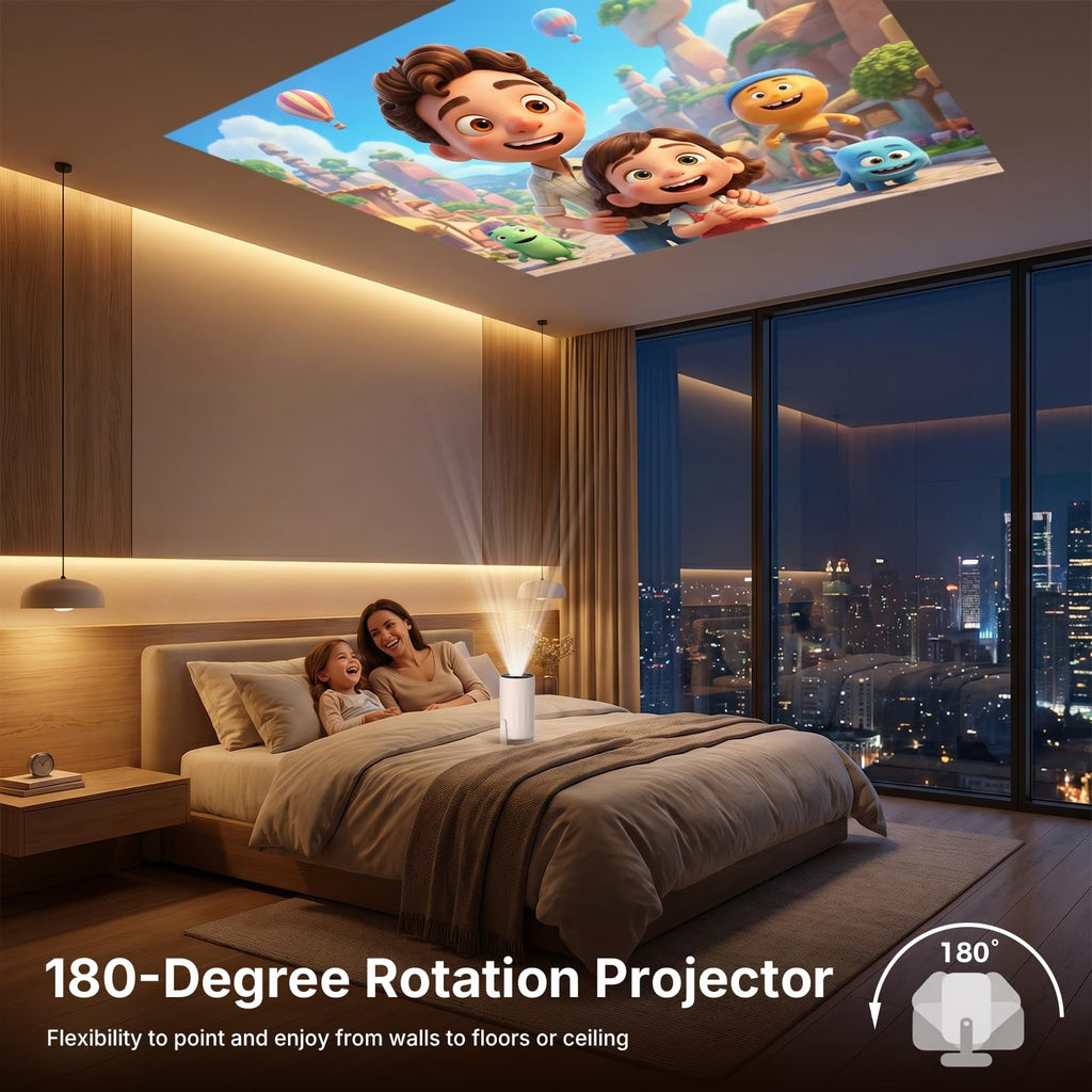 WellSonic Mini Projector with WiFi and Bluetooth, Portable Movie X8