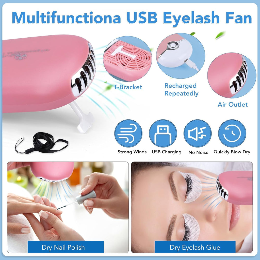 Ultimate Eyelash Extension Kit for Beginners - Professional Training Supplies with Mannequin Head, Lash Fan & Essential Tools for Flawless Application