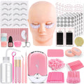 Ultimate Eyelash Extension Kit for Beginners - Professional Training Supplies with Mannequin Head, Lash Fan & Essential Tools for Flawless Application