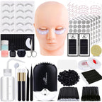 Ultimate Eyelash Extension Kit for Beginners - Professional Training Supplies with Mannequin Head, Lash Fan & Essential Tools for Flawless Application