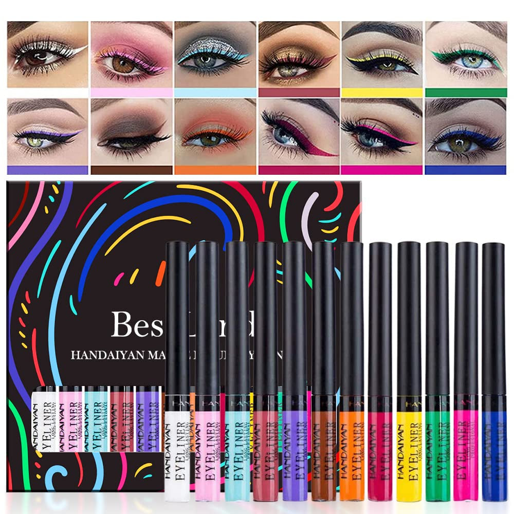 Elevate Your Eye Game with the Bestland 12 Colors Matte Liquid Eyeliner Set - Vibrant, Waterproof, and Perfect for Any Occasion!