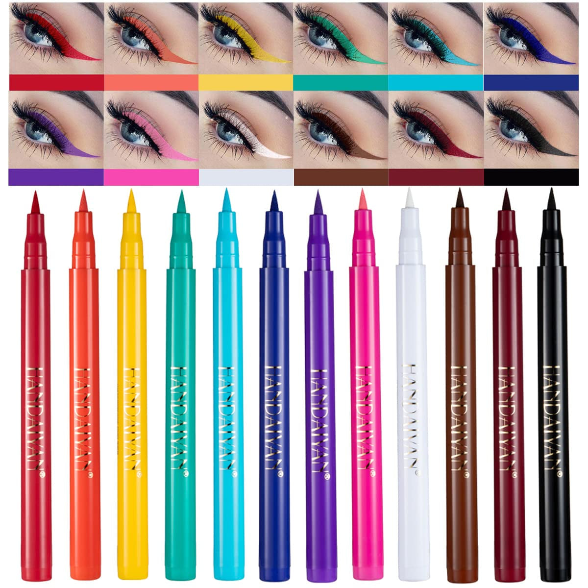 Elevate Your Eye Game with the Bestland 12 Colors Matte Liquid Eyeliner Set - Vibrant, Waterproof, and Perfect for Any Occasion!