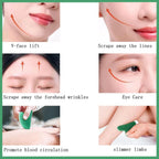 Gua Sha Jade Stone Gua Sha Massage Tool, Guasha Tool for Face and Body Skin Massage. Tools for SPA Acupuncture, Pink Stone for Body Face Neck and Eye, Skin Care Gift for Woman (Pink)