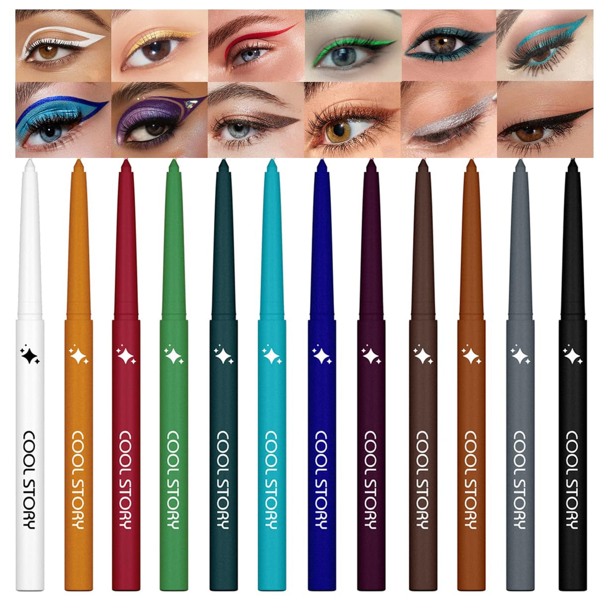 Elevate Your Eye Game with the Bestland 12 Colors Matte Liquid Eyeliner Set - Vibrant, Waterproof, and Perfect for Any Occasion!