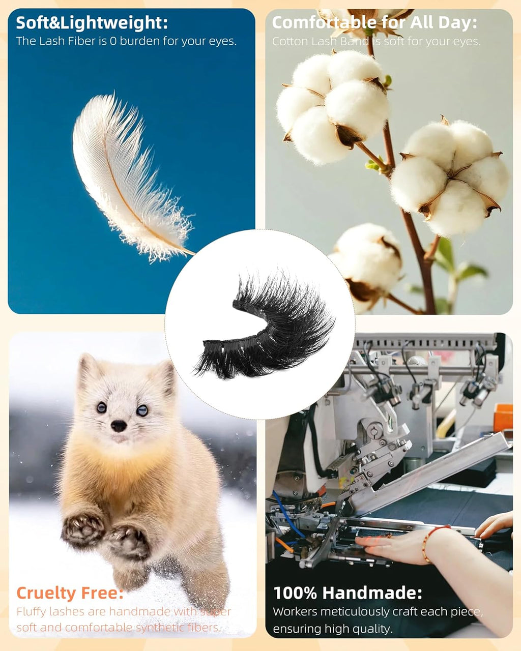 Boahankuke Mink Lashes 20MM Full False Eyelashes Thick Dramatic Cat Eyelashes 10D Big Wispy Fake Lashes D Curvature Volume Eye Lashes Long 7 Pairs Strip Lashes with Soft Cotton Band
